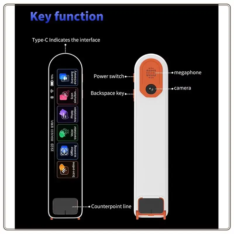 Reliable-A29S 142 Languages Voice Scan Translator Pen Real Time Language Translator Dictionary Translation Business Abroad,A29S