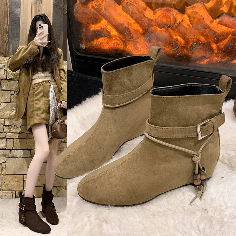 

2025 New Women's Comfortable and Versatile Casual Simple Suede Ankle Boots Designer Winter Women's High-quality Boots