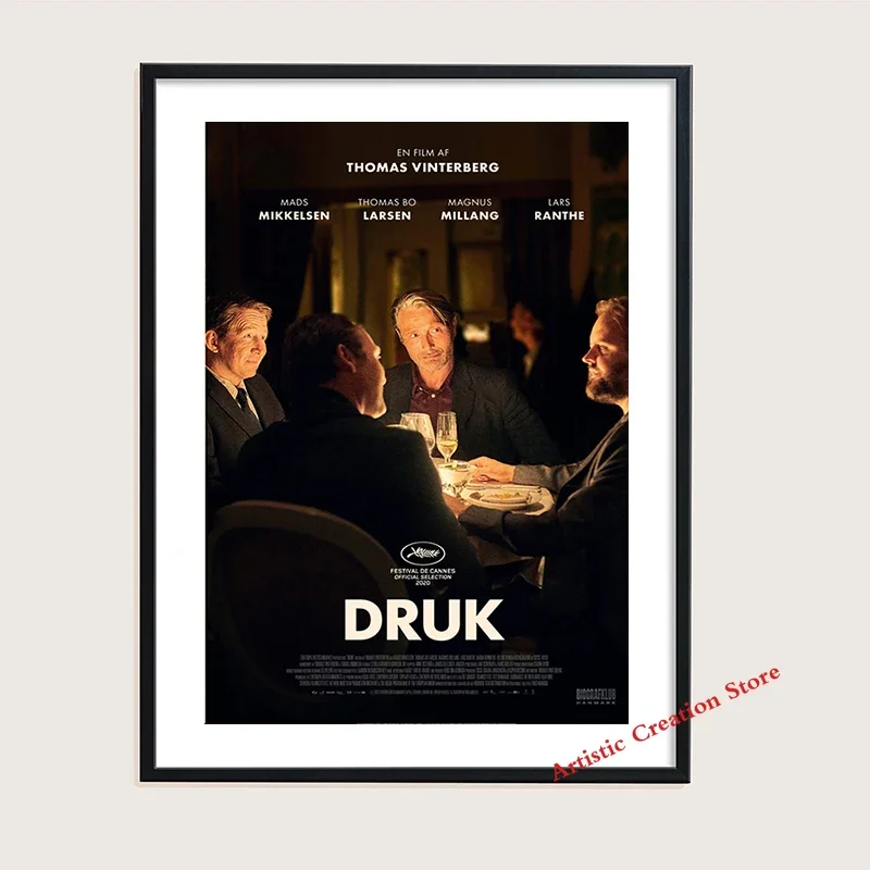 Another Round Movie Poster Mads Mikkelsen Canvas Painting and HD Prints Picture for Modern Living Room Wall Aesthetic Room Decor