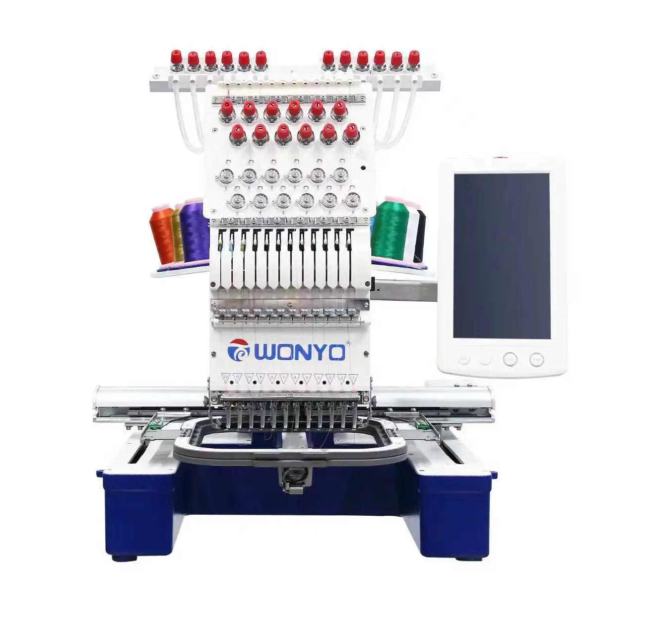 WONYO Nova 12 Industrial Computerized Embroidery Machine for Commercial Custom Apparel Decoration