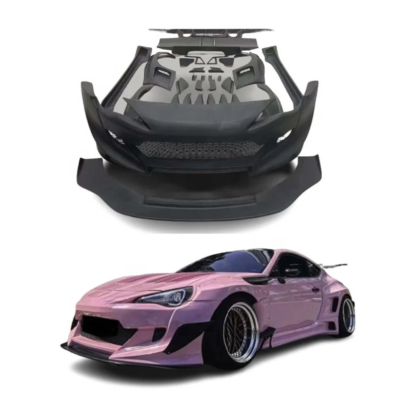 High Quality Rocket Rit Style Body Kit For GT86 BRZ Front Bumper Side Skirts Diffuser Wheel Eyebrows