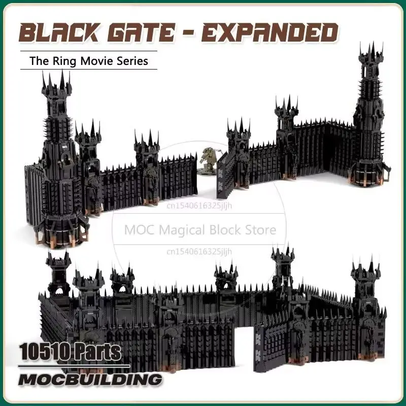 UCS Rings Movie MOC Building Blocks Black Gate 10333 Expanded Version Collection Technology Bricks Creative Model Toys Xmas Gift