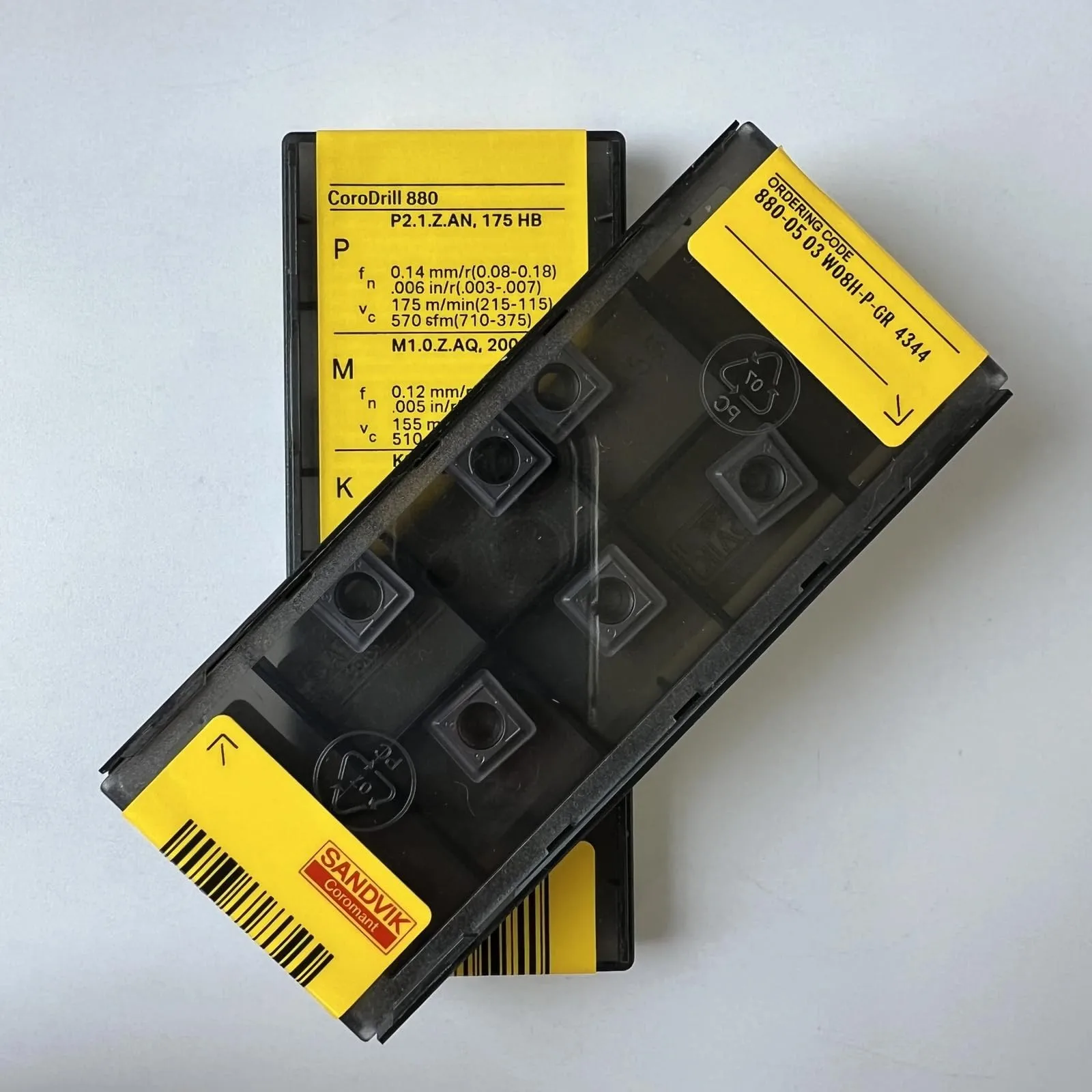 

Original SANDVIK / 880-0503W08H-P-GR 4344 / Hard alloy CNC Blade 10 Pcs