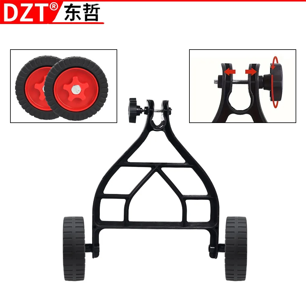 Roller Wheel Weeding Attachment for Garden Trimmer, Adjustable Length for Easy Control, Anti-Slip Grip, Efficient Lawn Mower