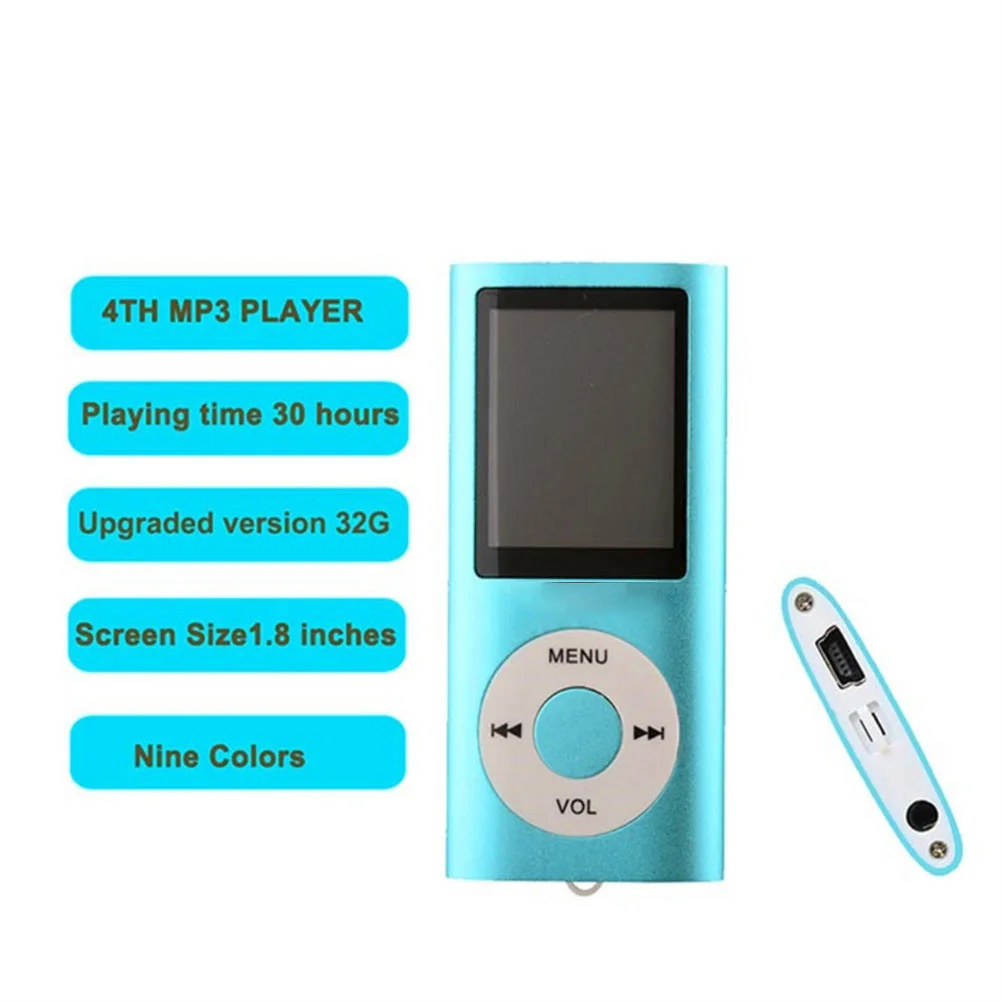 1.8-inch Mp3 Player Music Playing With Fm Radio Video Ebook Player Rechargeable Battery