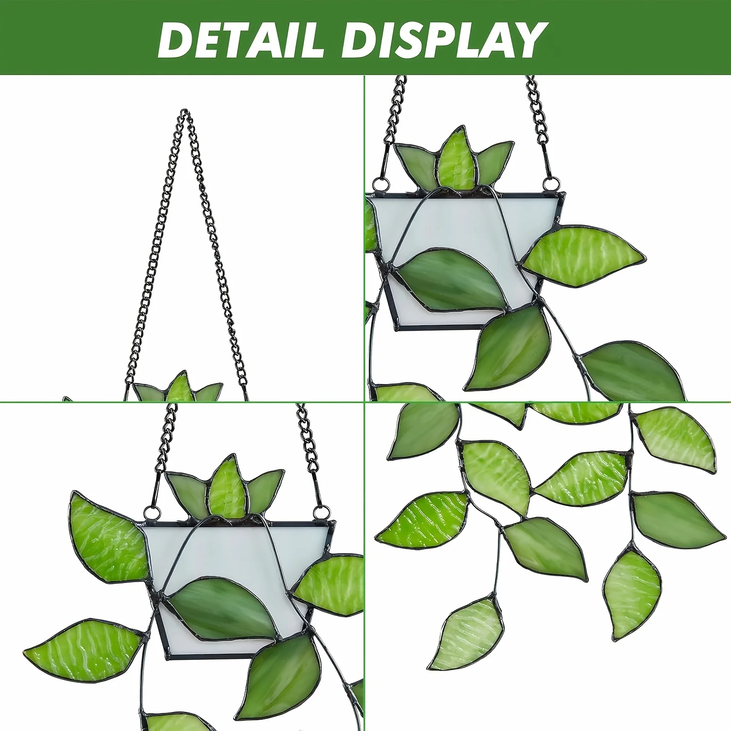 2D Flat, Plant Light Catcher Acrylic Ornament, Colorful Acrylic Plant Window Hanging, Unique Gift for Nature Lovers – Leaf