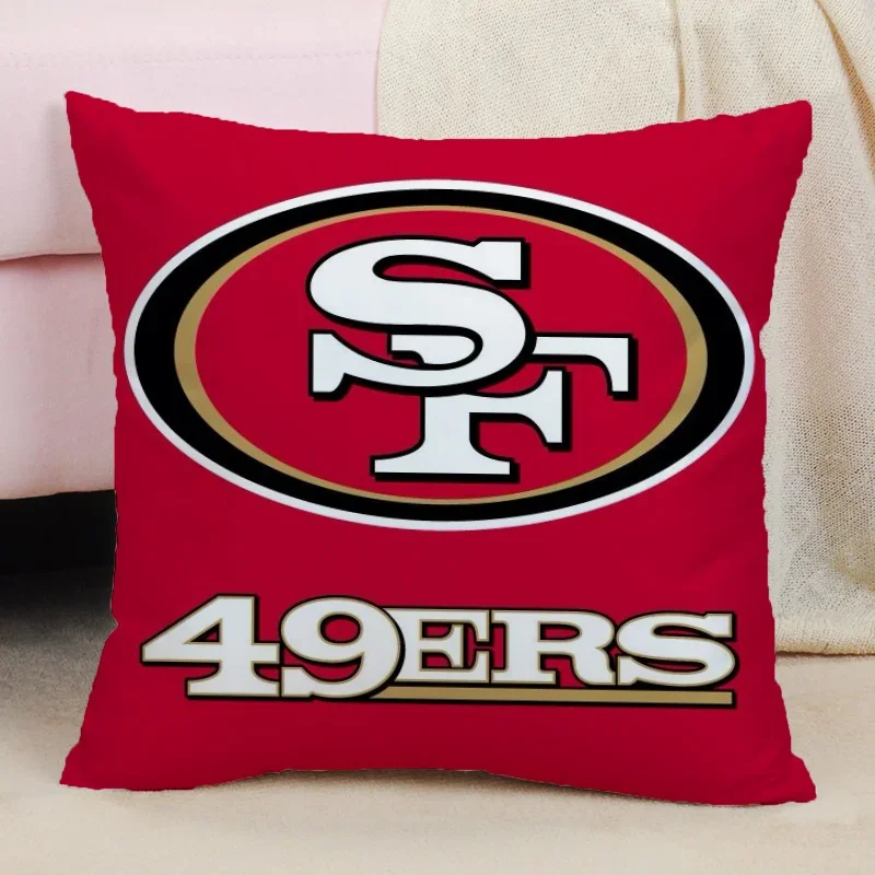 San F-Francisco 49ers Throw Pillow Covers Decorative Sofa Cushions Children\'s Cushion Cover Decoration Living Room Couch Pillows