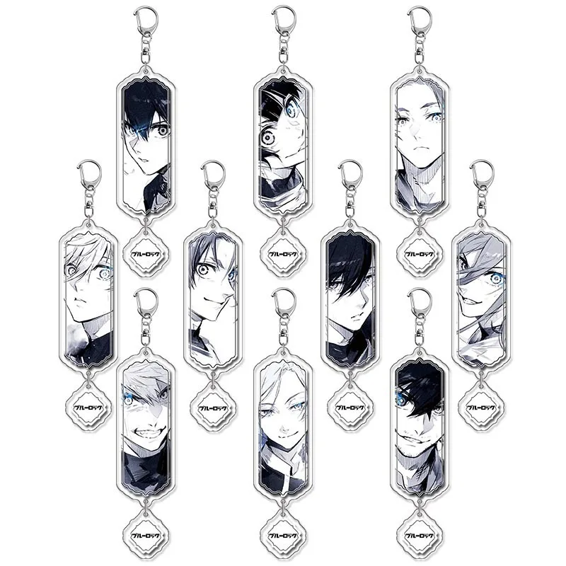 Cartoon Anime Blue Prison Acrylic Keychain Isagi Yoichi Furuhashi Kaito‌‌ Surroundings Mobile Phone Bag Accessories Gift Pendant