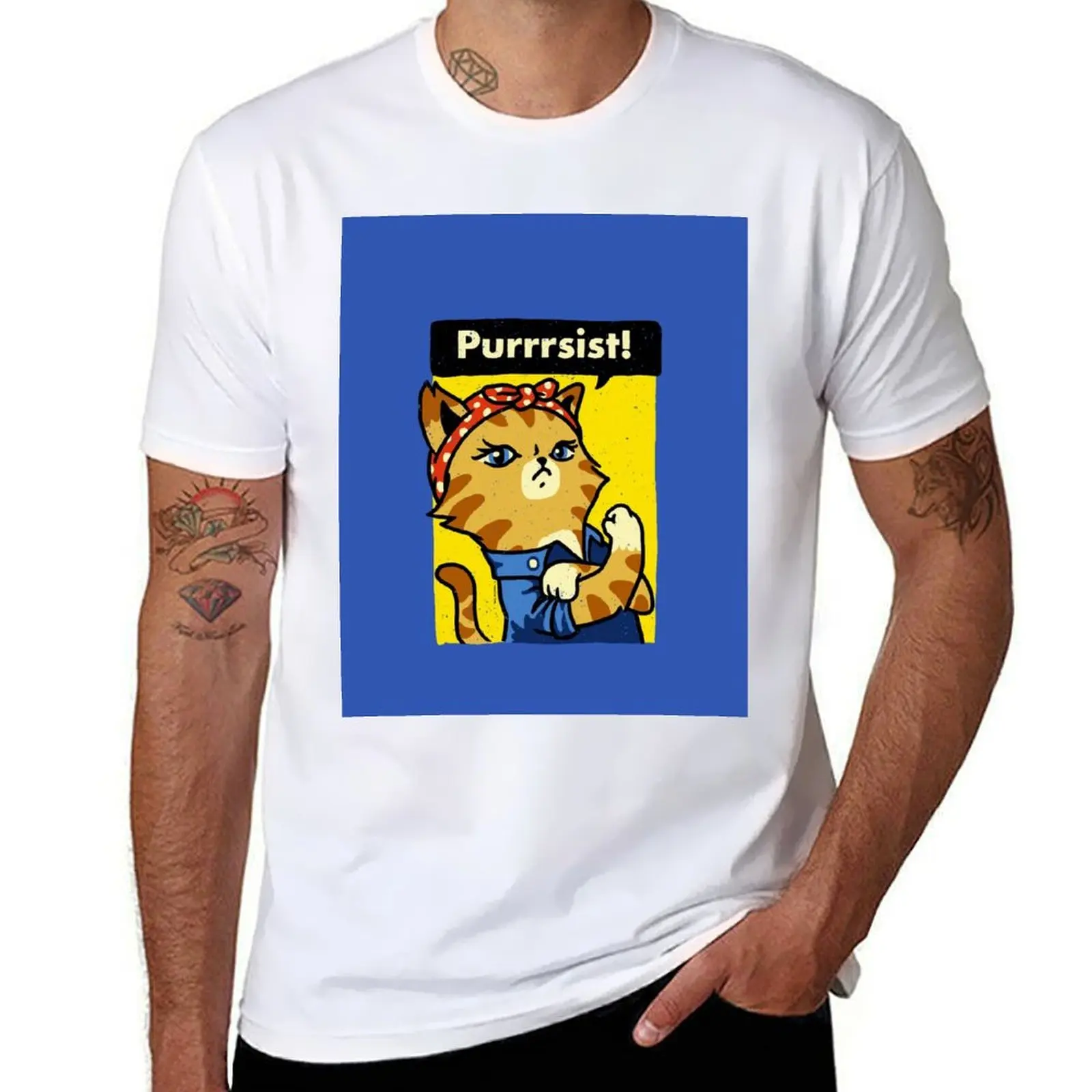 

Purrrsist! T-Shirt Large Size Soft Cotton T-Shirt