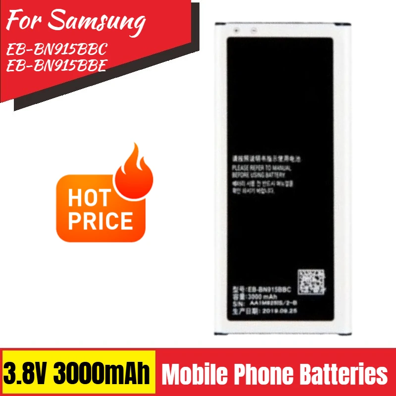 

3.8V 3000mAh Battery EB-BN915BBC EB-BN915BBE for Samsung Galaxy Note Edge N915F/D N915K/L/SN915V/G N9150 N915 New High Quality
