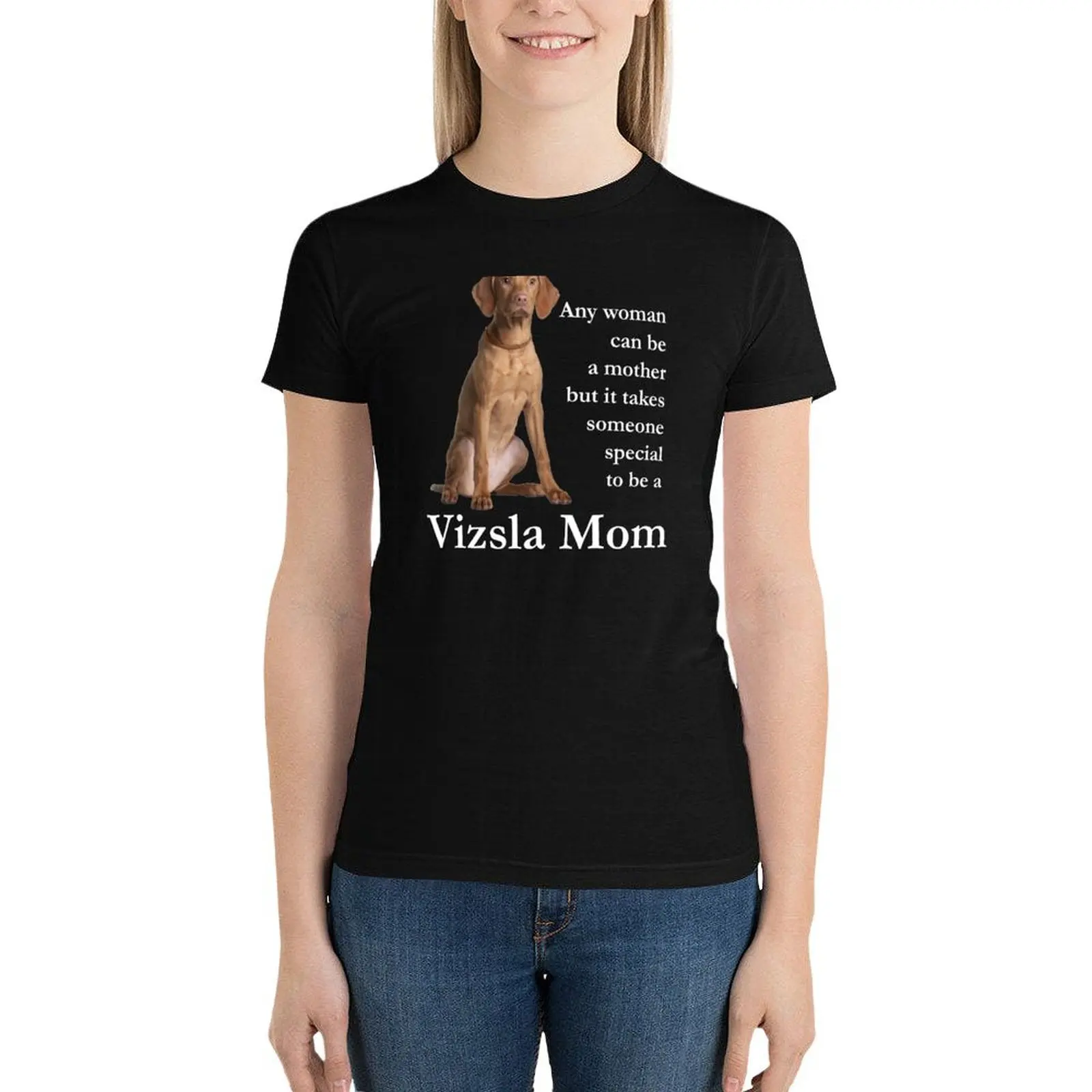 Vizsla Mom T-Shirt Female clothing lady clothes animal print shirt for girls graphics Women t shirt