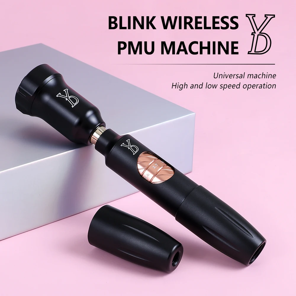 YD Blink Wireless PMU Tattoo Machine Kit Complete New Professional Permanent Tattoo Machine Pen Power Supply Tattoo Supplies