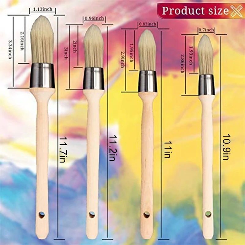 Trim Painting Tool,4 X Small Paint Brush For Touch Ups And 1 X Non Gloves, Trim Paint Brush Edge Painting Tool For Sash