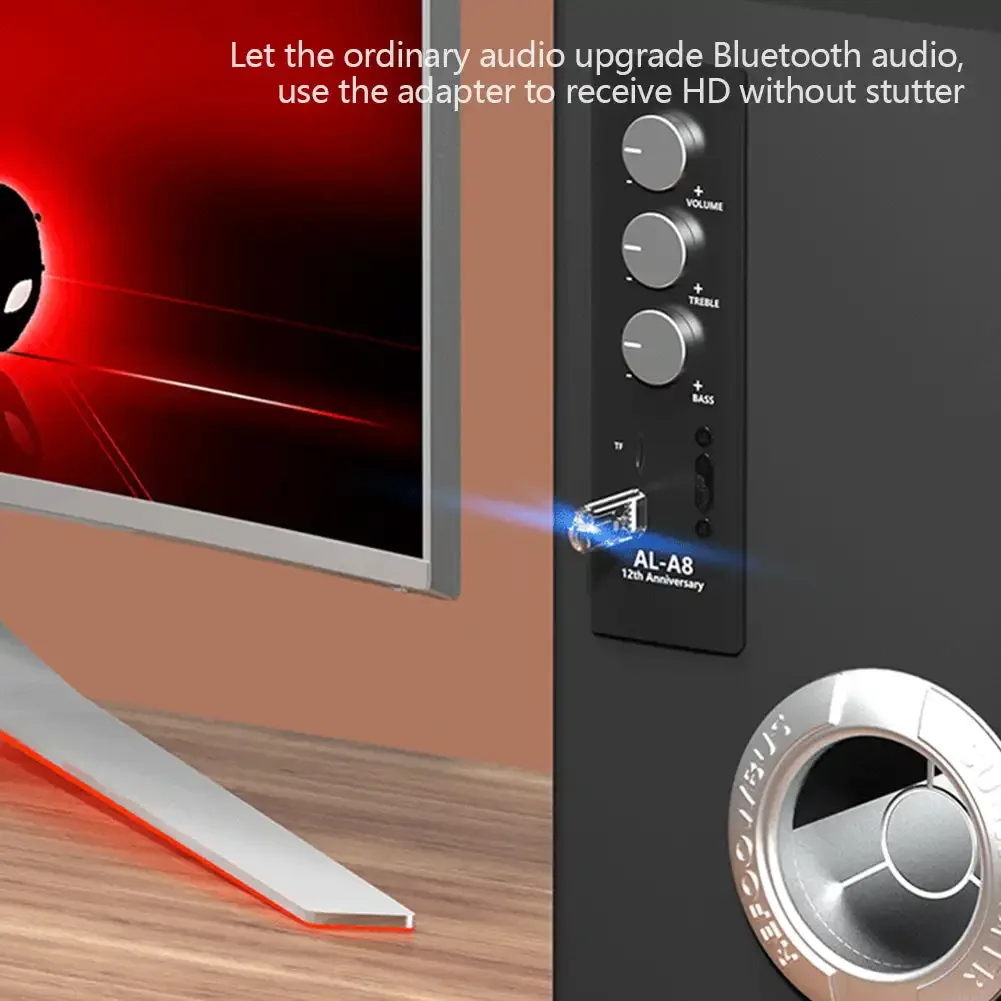 Car Bluetooth 5.3 USB Receiver Handsfree Call Power Kit Portable Car Speaker Music Receiver Lightweight Noiseless for Auto PC