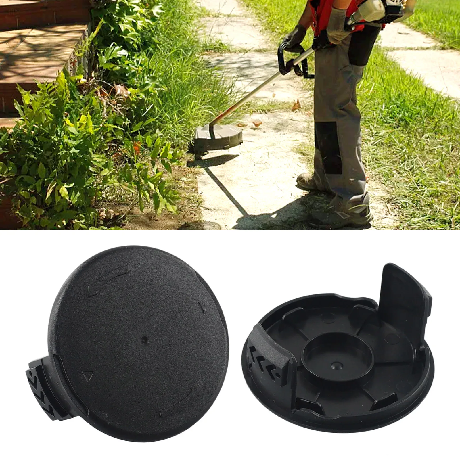

2pcs Trimmer Spool Cap For ART 24/27/30/30-36 Li Strimmer Replacement Line Spool - F016F04557 Garden Tools Parts