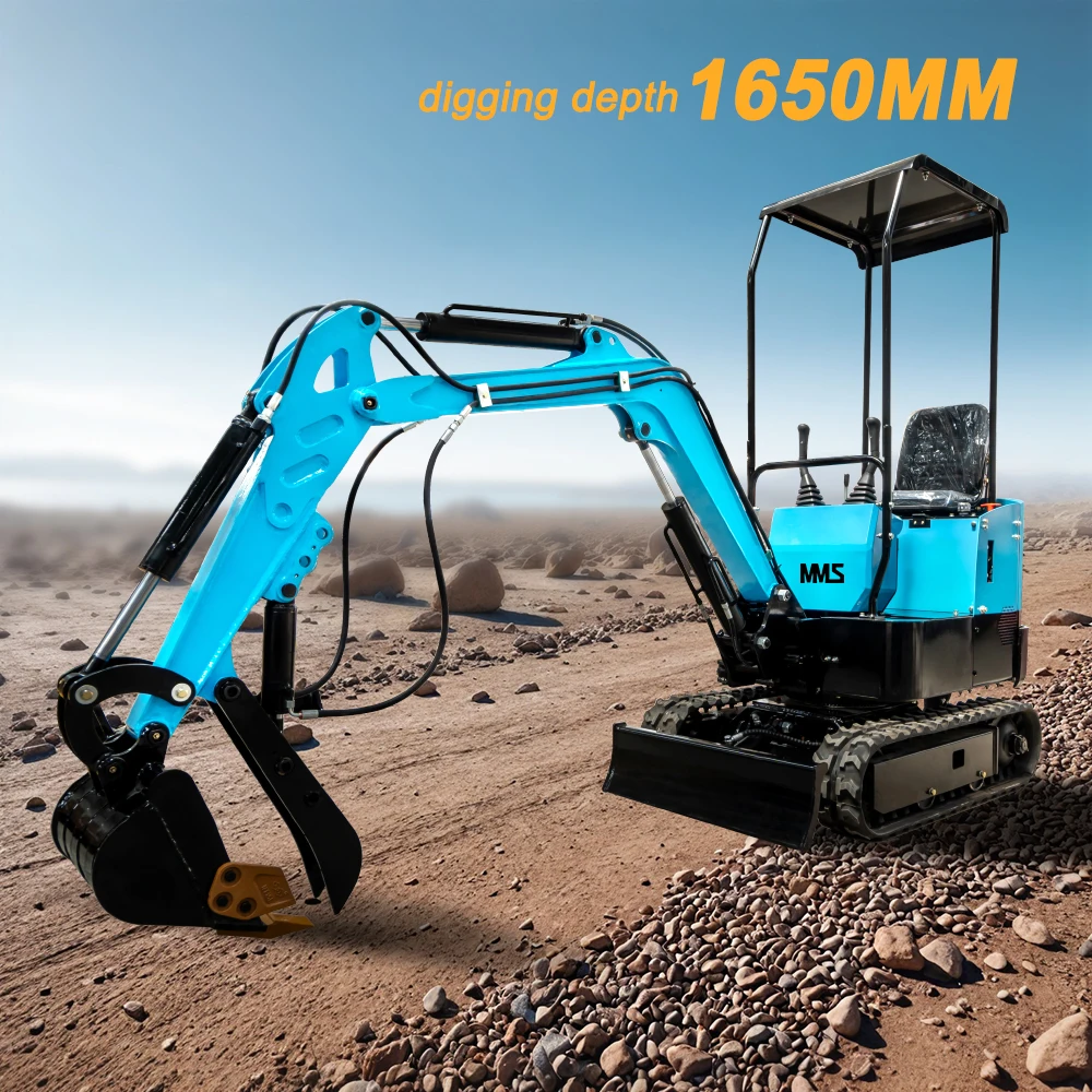 1 Ton Mini Excavator Awning Hydraulic Crawler Digger Enclosed Cap Mini Bagger Optional EPA Euro 5 Engine Shipping Not Included