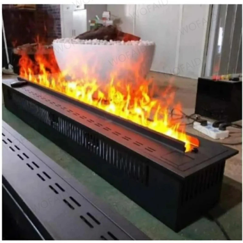 

Korea Bid Sale Modern 3D Vapor Steam Electric Fireplace Smart with Sound of Woods Cracking LED Colorful Flame ECO Fireplace