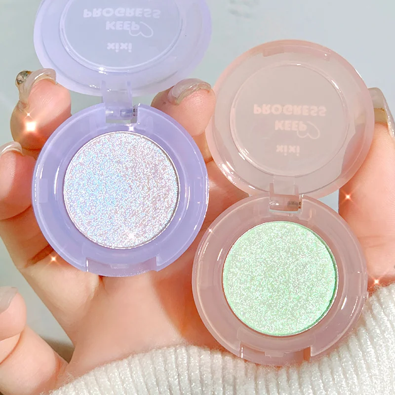 6 cores textura de batata paleta de sombra pérola diamante brilho monocromático highlighter iluminar olhos brilhantes maquiagem cosméticos