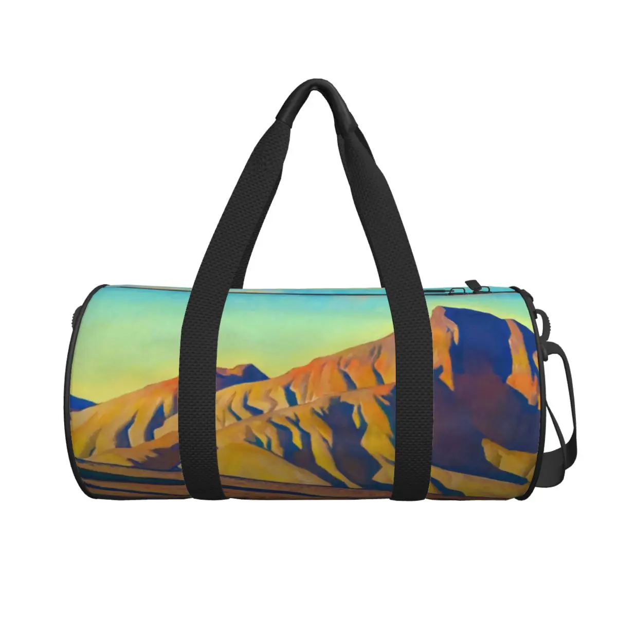 Mountain Range Gym Bag Desert Art Print Luggage Sports Bags Men's Printed with Shoes Retro Fitness Bag Outdoor Handbags