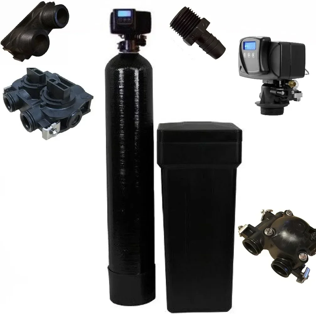 % A Fleck 5600 SXT Suavizante de agua para toda la casa 48,000 granos Navios cargados con resina en tanque Suavizadores de agua Válvula suavizante de agua