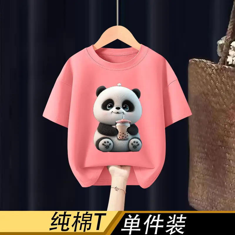 Nuova estate per bambini a mezza manica Top estivo per bambini Cartoon T-shirt Trend Vestiti per ragazze Vestiti Vestiti per ragazza