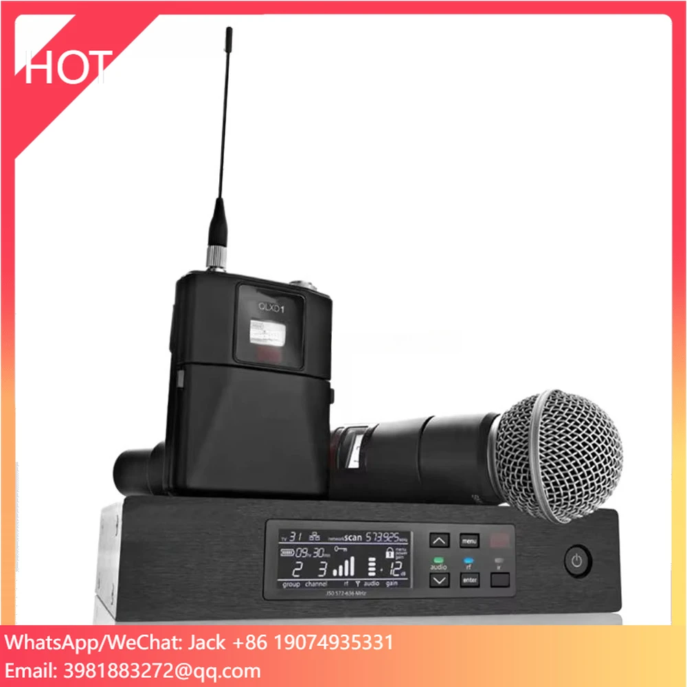 

QLXD1 Lavalier And Headset QLXD4 Wireless Microphone Systems UHF Adjustable Frequency Wireless Microphone 626-668MHz