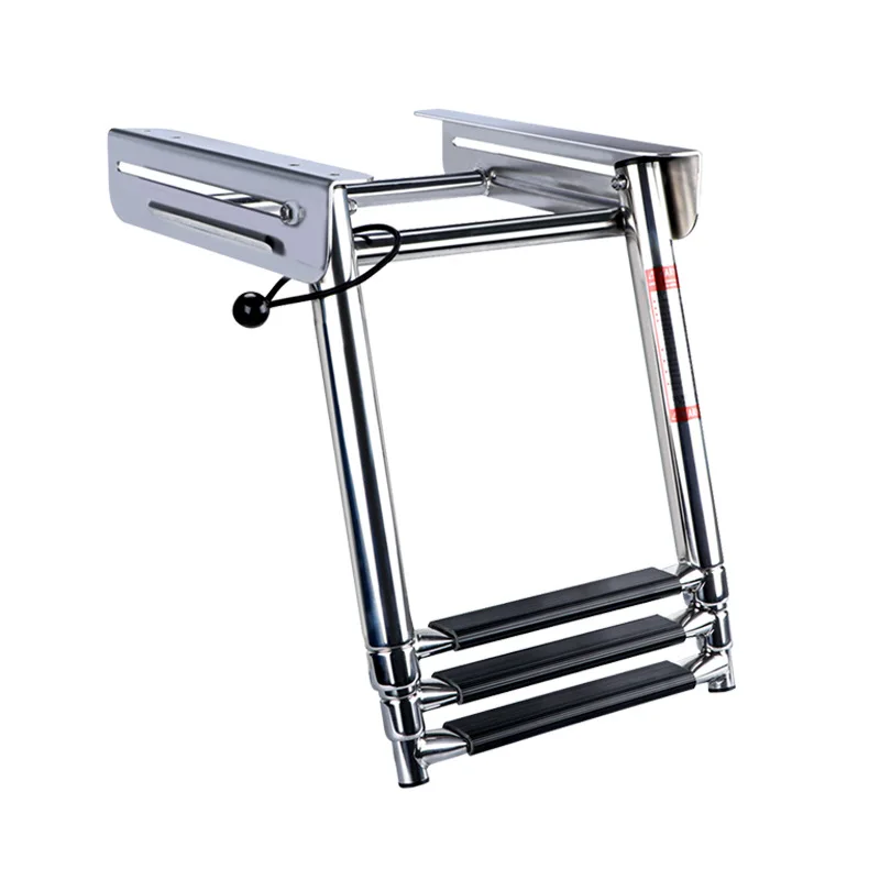 Three-Section Telescopic Stainless Steel Gangway Rust-Proof Marine Hardware Yacht Accessories-Boarding Ladder for Yachts