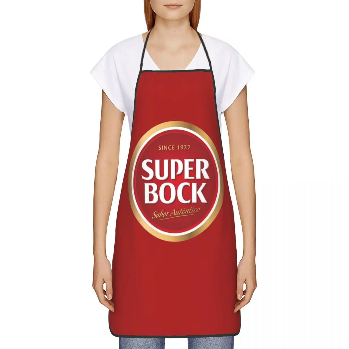 Super Bock Aprons Chef Cooking Baking Tablier Waterproof Bib Kitchen Cleaning Pinafore for Women Men Gardening