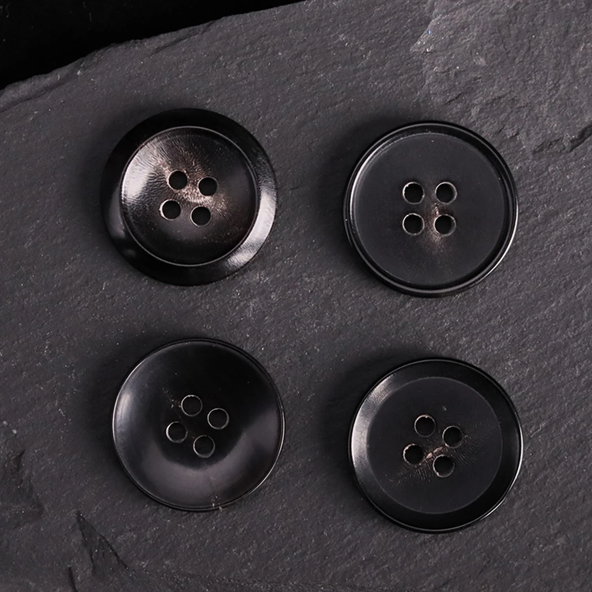 6pcs Classic Real Horn Button Set for Suit Jacket Blazer Coat High Quality Wide Rim Natural Buttons for Clothing Multiple Styles