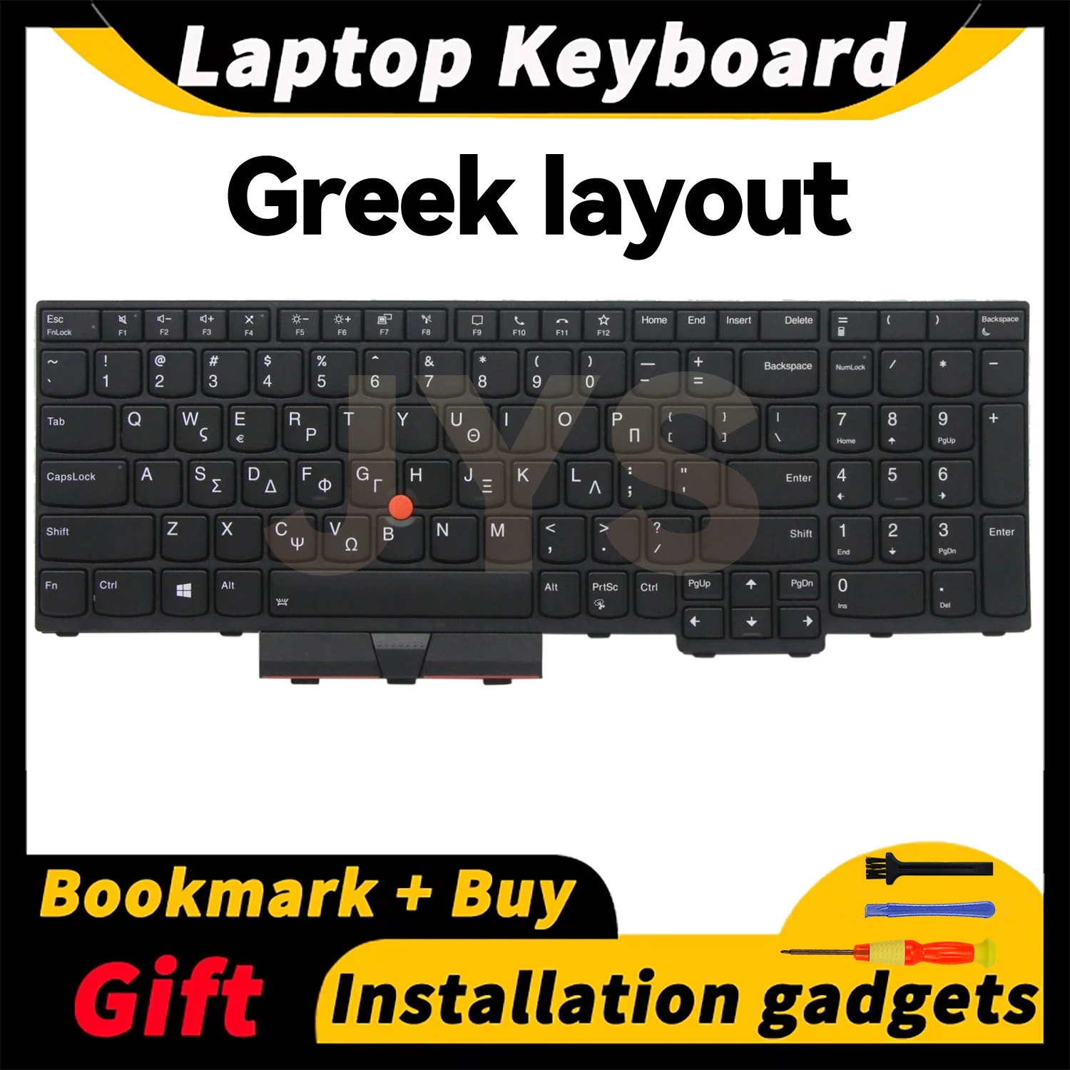 

Suitable for Lenovo Thinkpad T15P/P15V/L15 Gen1 laptops to replace keyboards with backlit Greek layout 5N20W68229 5N20W68301