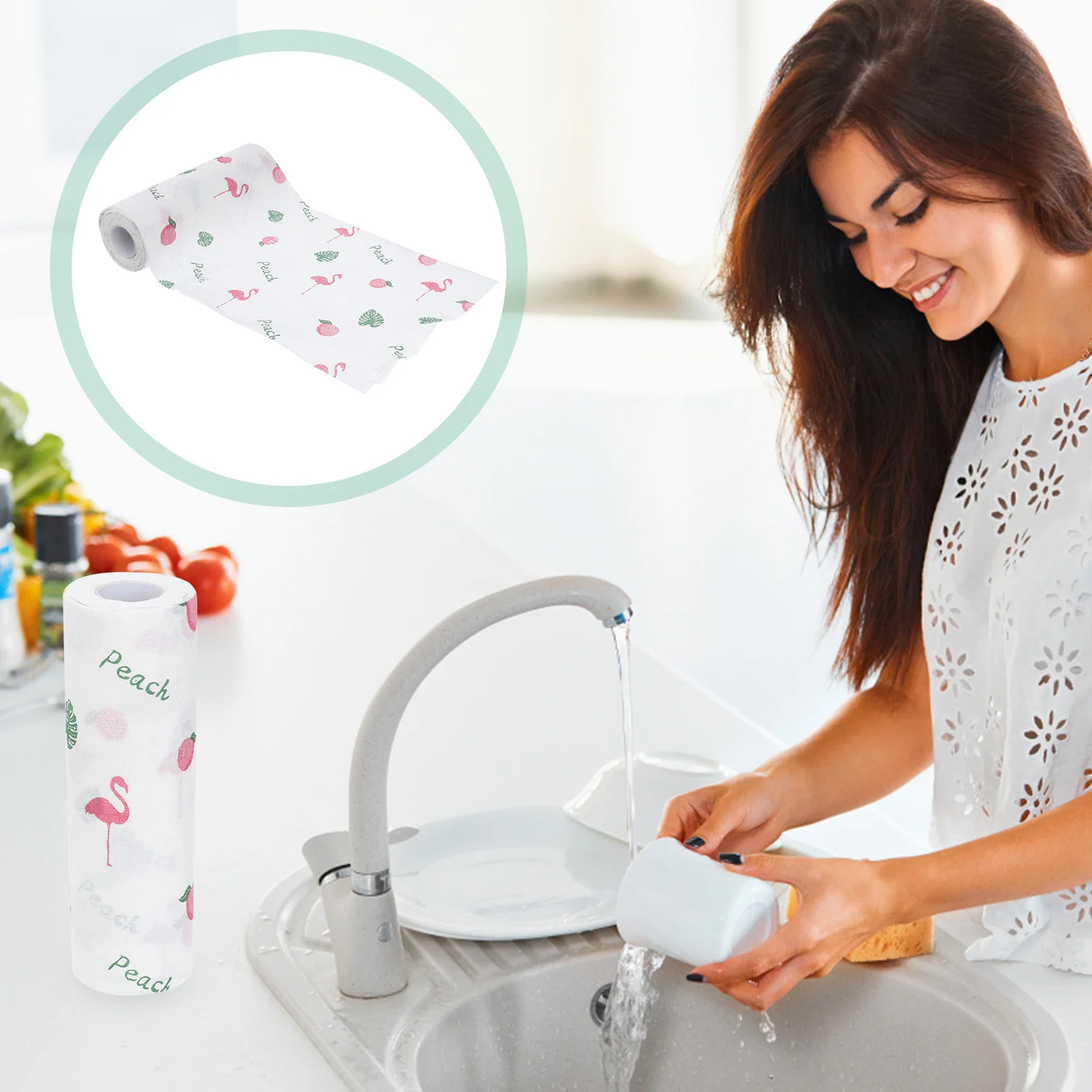 

50Pcs Disposable Kitchen Dish Towel Nonwoven Ultra Absorbent Cleaning Cloth Tableware Duster Scourer for Home Kitchen Dish Towel