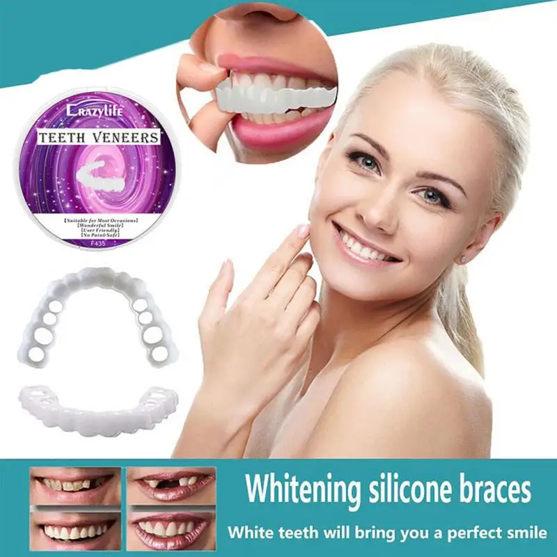 

Dentures Teeth Denture Teeth Temporary Fake Teeth Snap On Veneers Realistic Dental Veneers for Temporary Teeth Restoration for