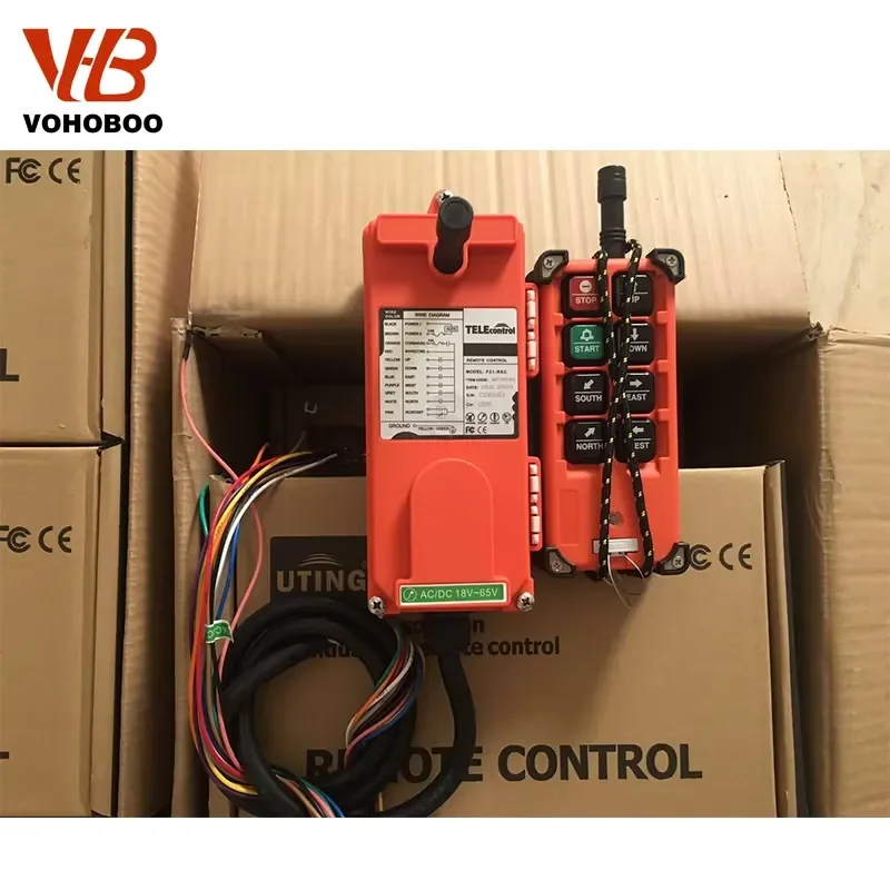 Industrial Wireless Crane Remote Control 8 Button F21 E1B Hoist Transmitter for 220V 380V 110V 12V 24V Electric Lift System