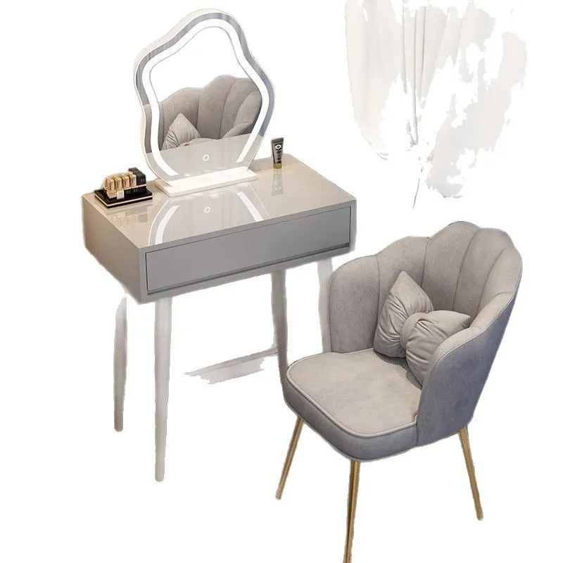 

Simple white dressing table, bedroom, simple and modern small apartment dressing table,light luxury wabi sabi cream wind healing