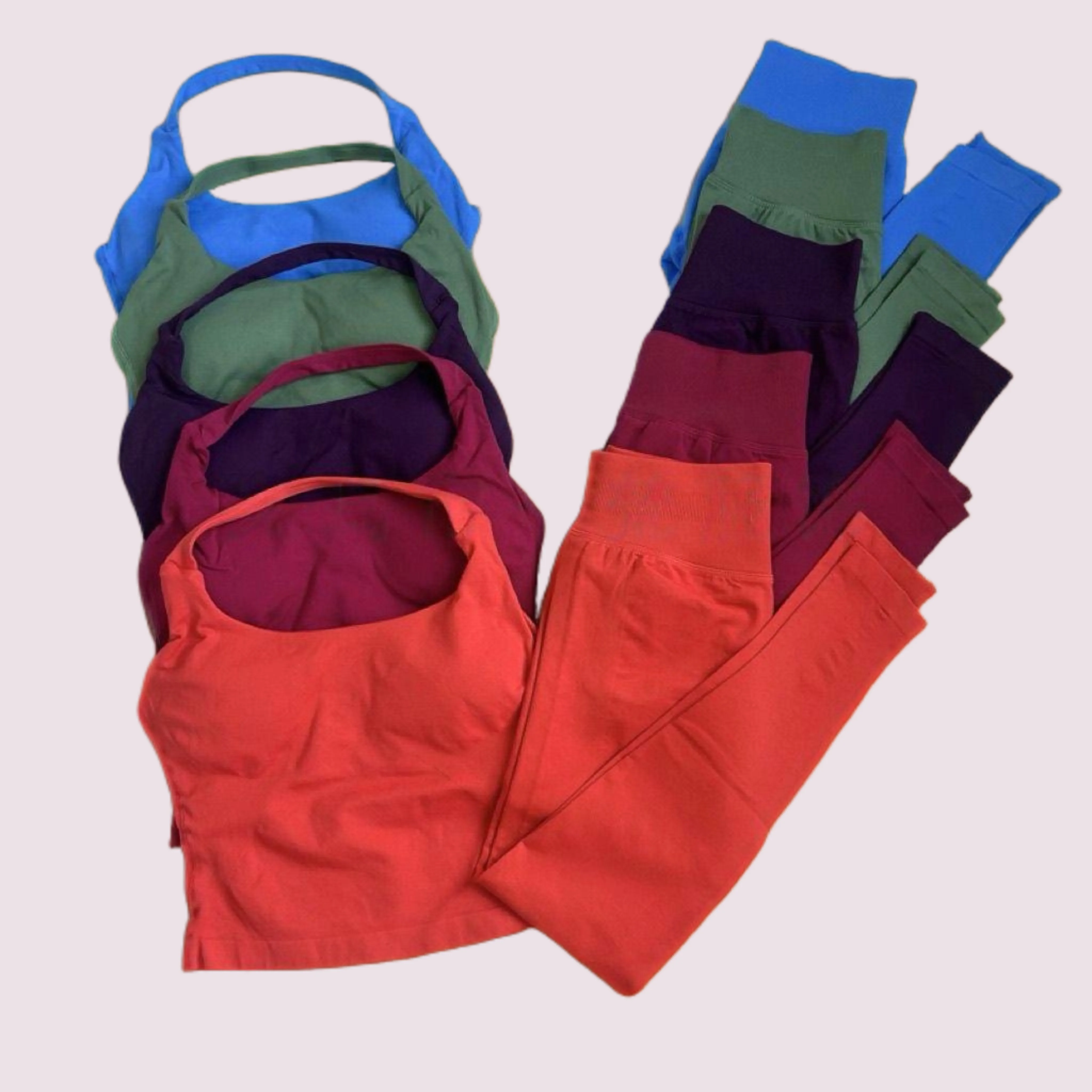 DFyoga, dos piezas, trajes de yoga, ropa, pantalones, conjunto para mujer, Top con cuello Halter, mallas deportivas, pantalón, conjuntos de entrenamiento de gimnasio, ropa de Pilates