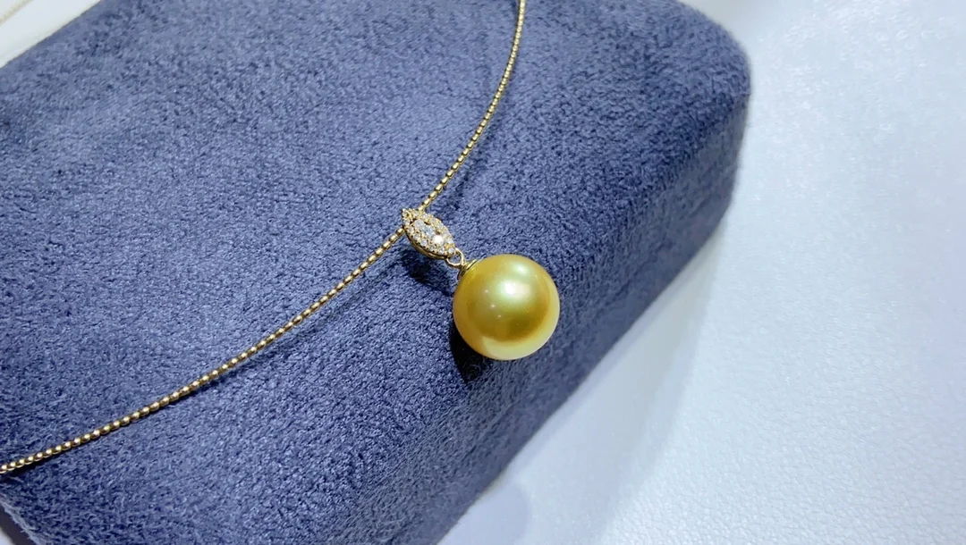 DIY 18K Diamonds  Pearls Pendants Bases Pedestals Necklaces for Women Not Include Pearls JCY