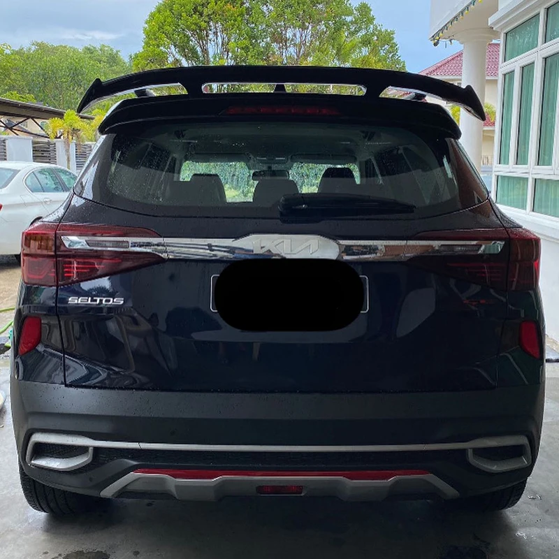 

For Kia Seltos Spoiler ABS Plastic Roof Rear Wing Body Kit Accessories