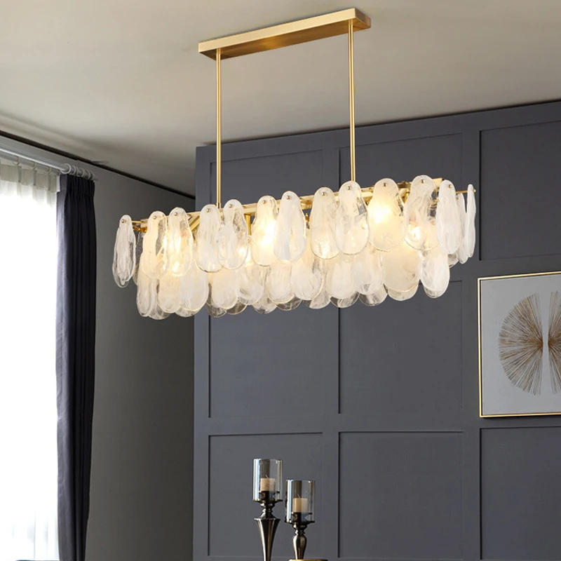 Modern Luxury Cloud Frosted Glass Ceiling Chandelier for Living Room Pendant Lamp Restaurant French Lustre Multilayer Led lights