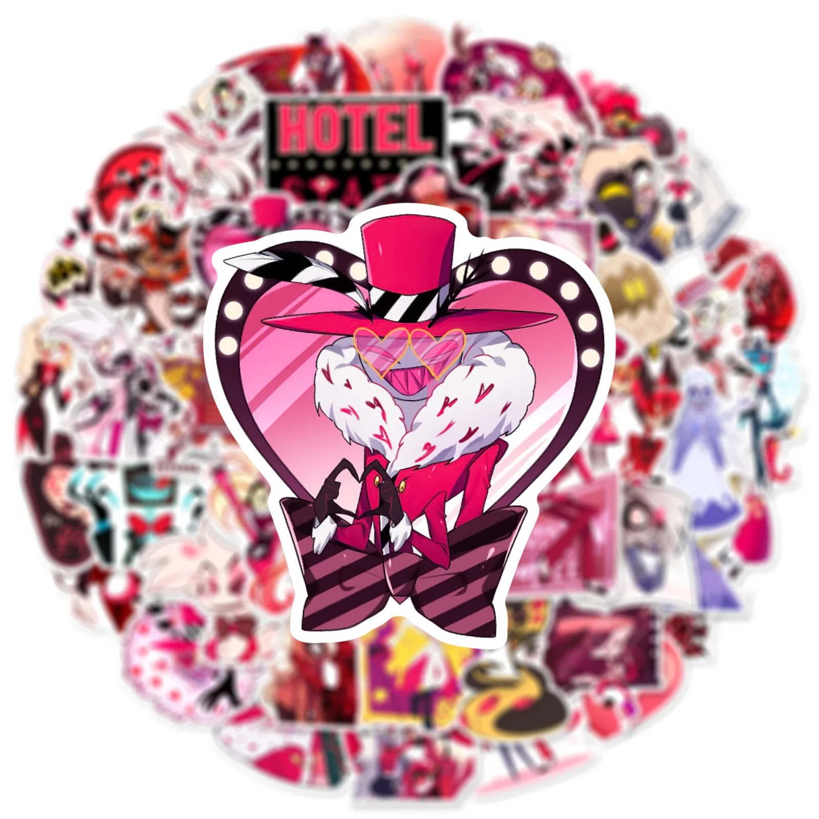 ملصقات كرتونية Helluva Boss ، ملصقات فندق Hazbin ، مقاومة للماء من كلوريد البولي فينيل ، حقيبة ، لاب توب ، خوذة ، دفتر ملاحظات ، تصنعه بنفسك ، ألعاب جرافيتي ، 56 *