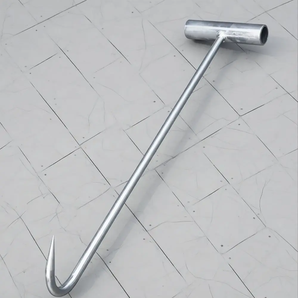 Heavy Duty Galvanized Meat Handling Hook T Handle Tool For Butchery Shop Beef Lamb Logistics Equipment Hardware
