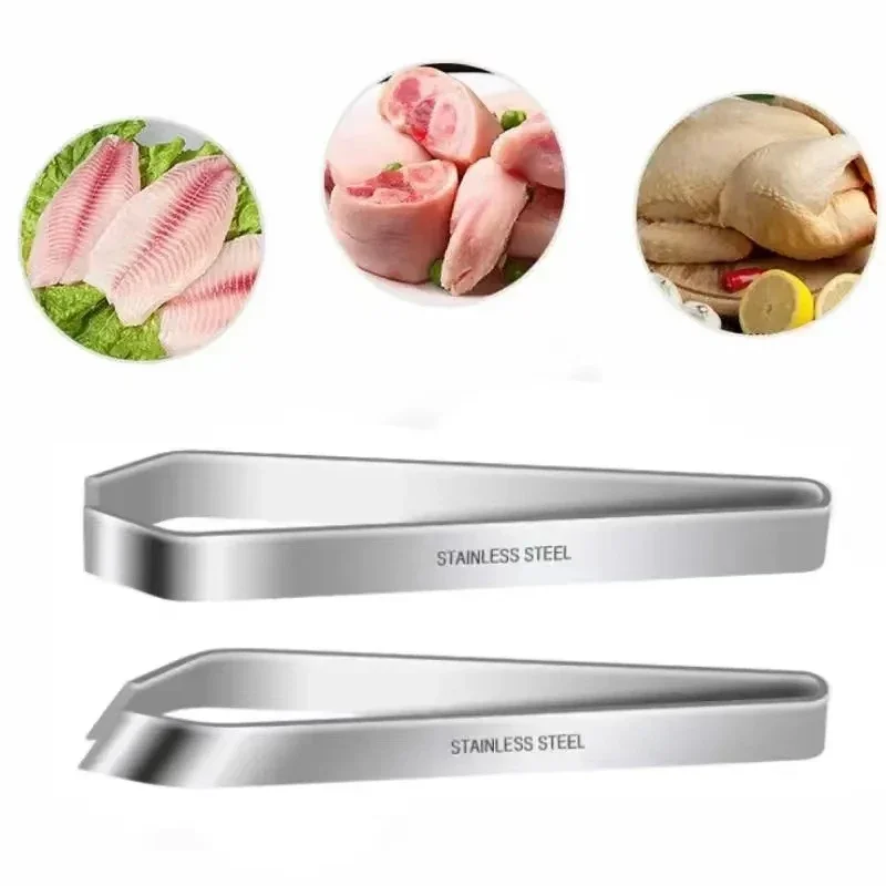 Silicone world Stainless Steel Hair Removal Clip Tweezer Fine Hairs Puller Stainless Steel Tongs Pig Foot Hair Fishbone Tweezers