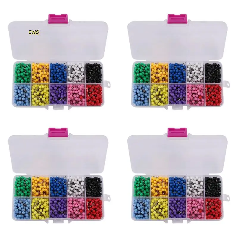 4000 قطعة من دبابيس الضغط على الخريطة برأس بلاستيكي مع فلين نقطة فولاذية، لوحة أمان ملونة، مستلزمات مكتبية ومدرسية