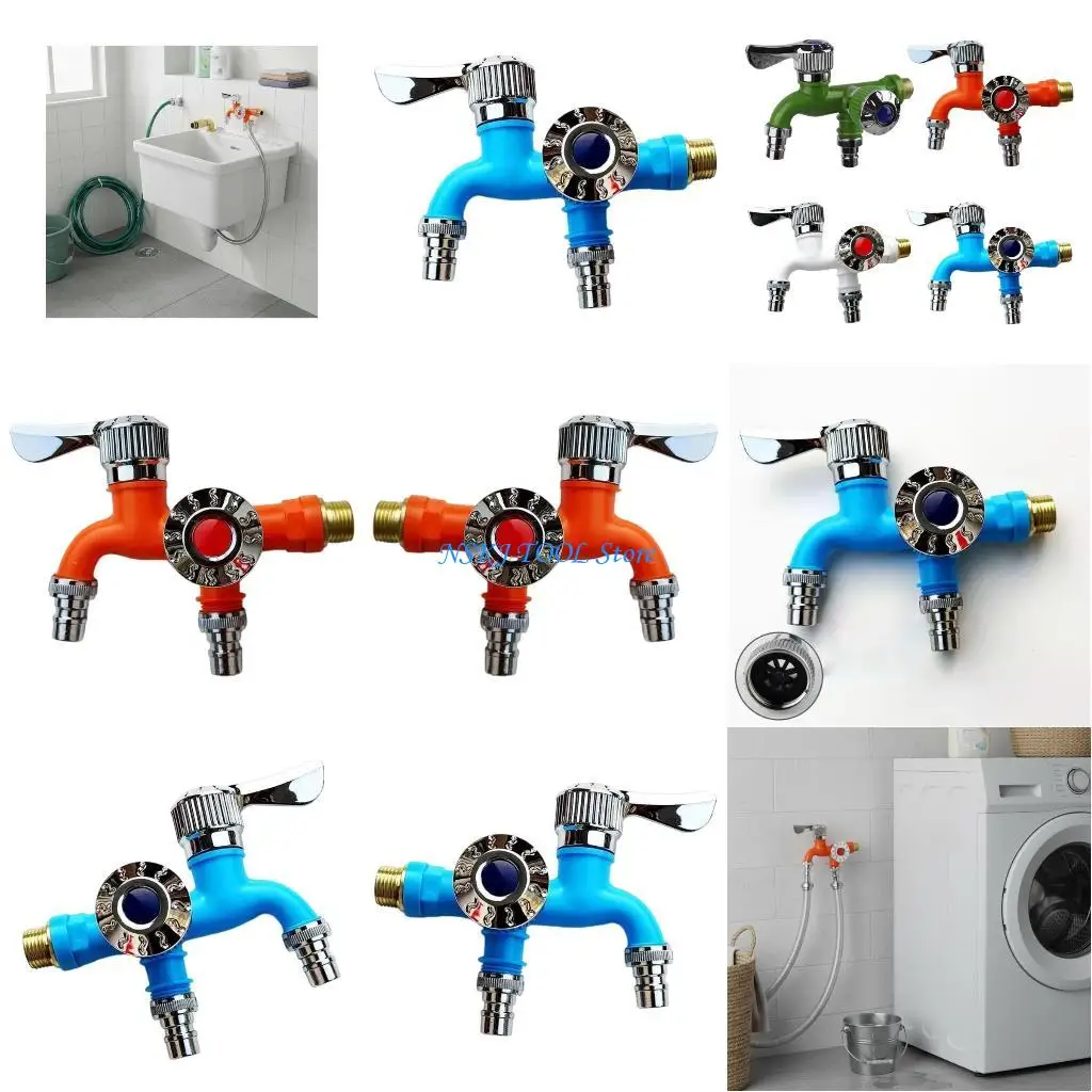 

L8RC Winterproof Washing Machine Water Valves Leak Prevention Design Quick Install