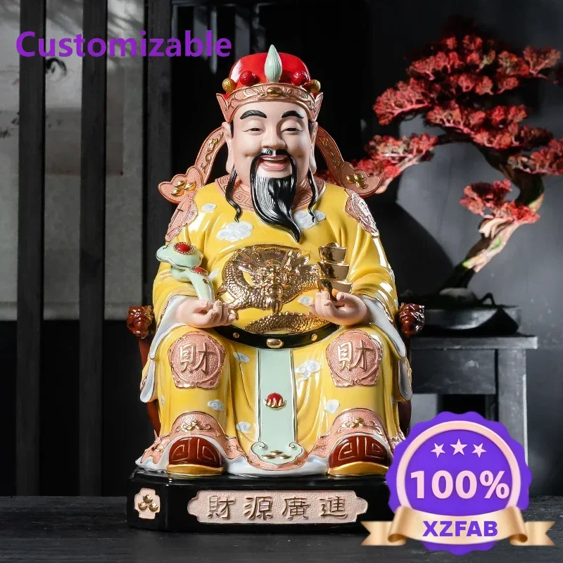 Factory Direct 2026 The god of literature and wealth, ceramic Buddha statues, home worship statues, office fortune stores, openi