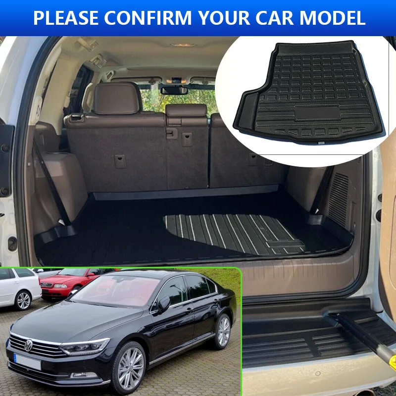 For Volkswagen Passat B8 2016~2023 2018 2020 2021 Car Rear Trunk Protector Pad Auto Waterproof Liner Anti-Fouling Mat Accessorie