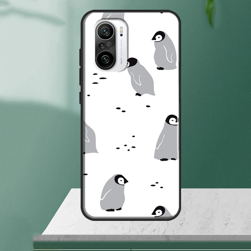 Funda bonita con forma de pingüino para Xiaomi 13 14 Ultra 11T 12T 13T 14T Pro POCO X7 Pro X3 X5 F3 F5 F6 M6 X6 Pro