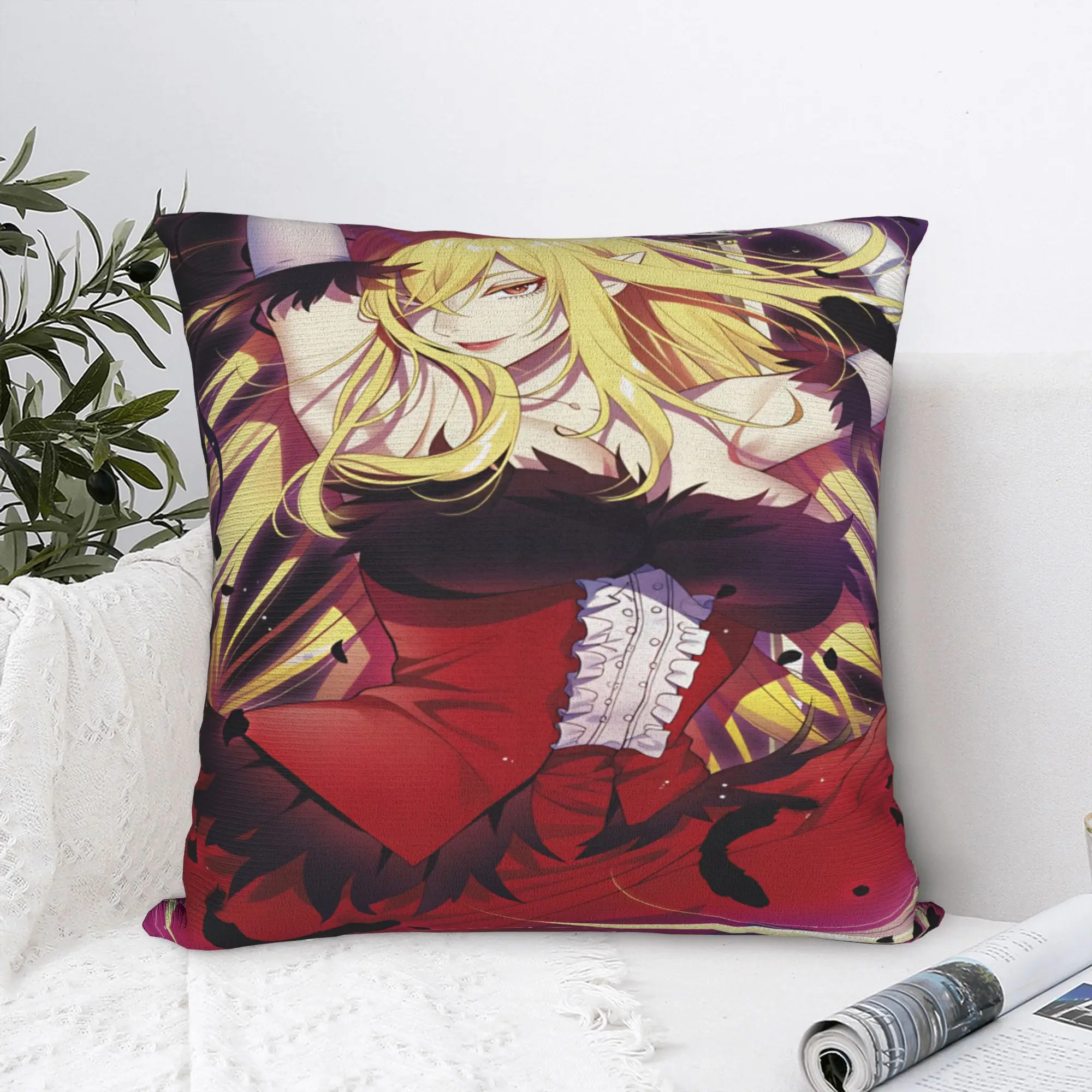Oshino shinobu monogatari Pillow Case  Graphic Pillow Cover Vintage Pillowcases For Wedding Party Home Decor