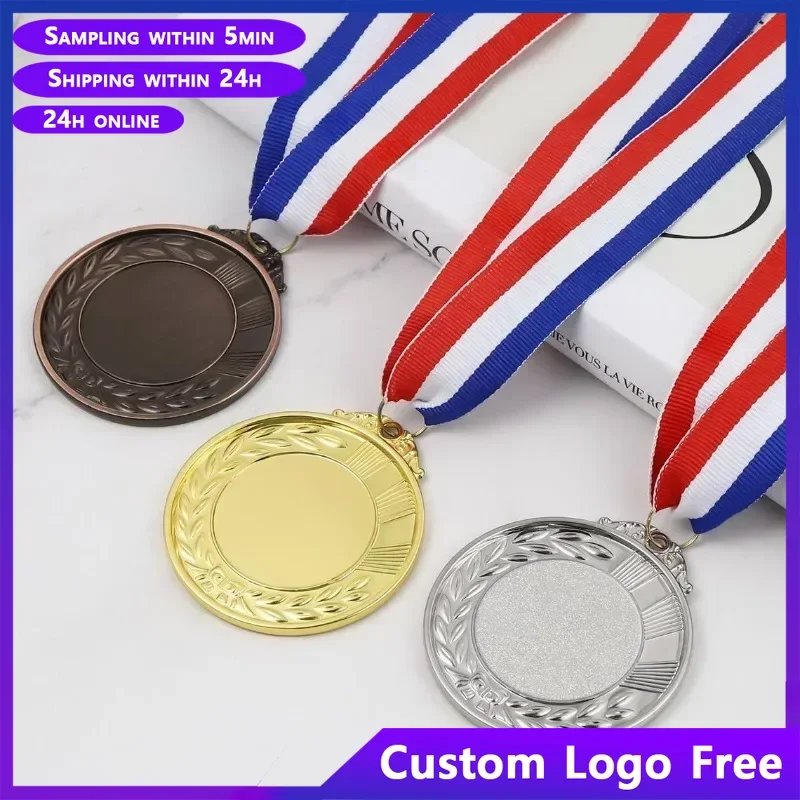 Free Custom Metal Medals Competition Medals Sports Competition Winner Medals Sports Company Anniversary Souvenir Awards