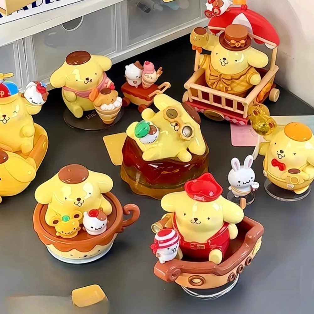 

Персонаж Sanrio с помпонами, серия развлечений, слепая коробка, загадочная коробка, экшн-фигурка, аниме-кукла, сумка-сюрприз, коллекция, модель, подарок