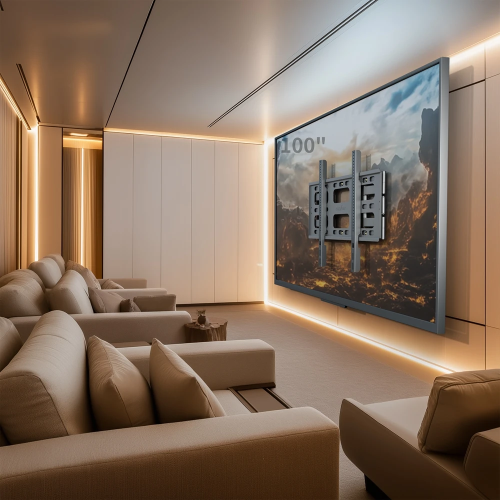 Suporte de parede para TV LCD LED Full Motion para 55-100 polegadas Suporte de TV giratório braço articulado duplo